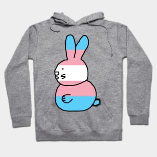 Transgender Pride Flag Bunny Rabbit Hoodie